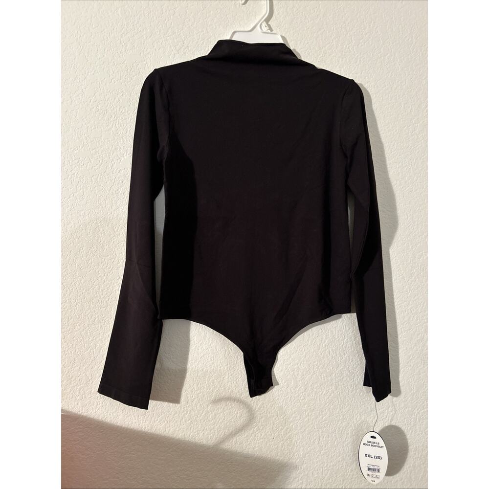 Women’s Scoop SMLSS LA Mock Bodysuit XXL (20) Black NWT $24